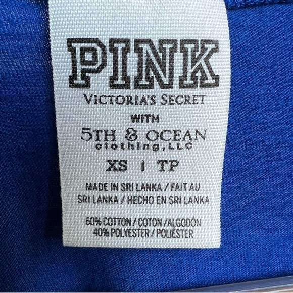 PINK Victoria’s Secret Chicago Cubbies Baseball Sequin V-Neck T-Shirt, XS - Picture 6 of 9